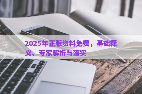2025年正版資料免費，基礎(chǔ)釋義、專家解析與落實