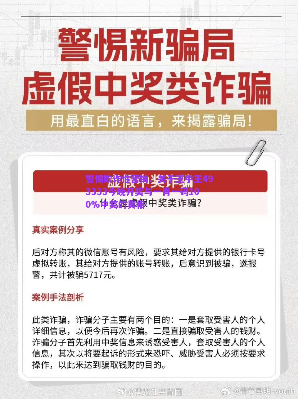警惕欺詐性營銷，關(guān)于王中王493333今晚開獎與一肖一碼100%中獎的真相