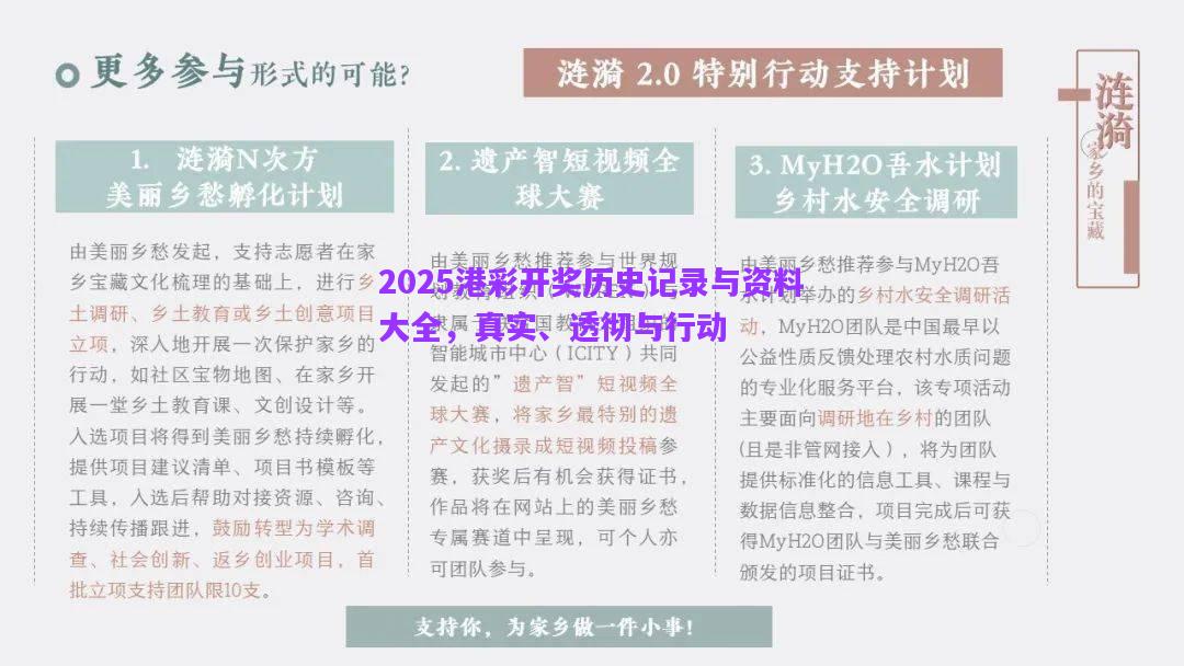 2025港彩開獎歷史記錄與資料大全，真實、透徹與行動