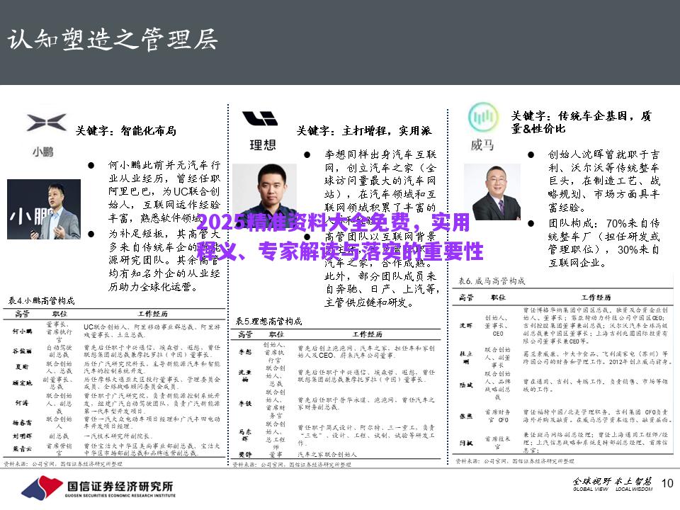 2025精準資料大全免費，實用釋義、專家解讀與落實的重要性