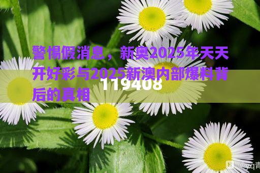警惕假消息，新奧2025年天天開好彩與2025新澳內(nèi)部爆料背后的真相