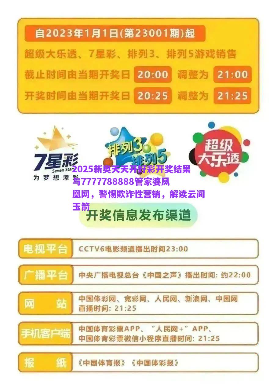 2025新奧天天開好彩開獎結(jié)果與7777788888管家婆鳳凰網(wǎng)，警惕欺詐性營銷，解讀云間玉箭