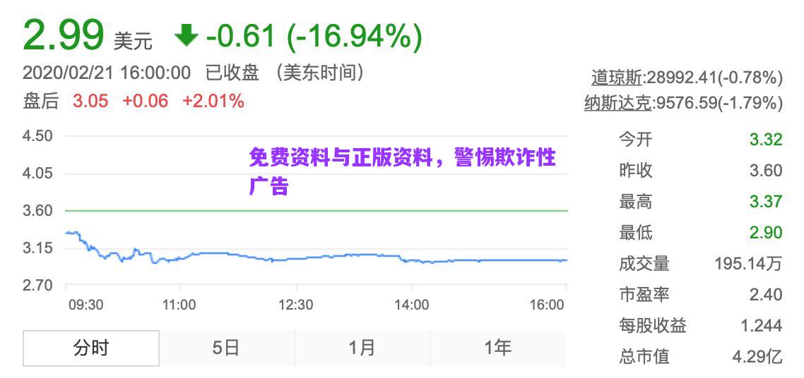 免費資料與正版資料，警惕欺詐性廣告