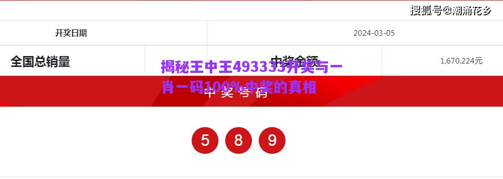 揭秘王中王493333開獎與一肖一碼100%中獎的真相